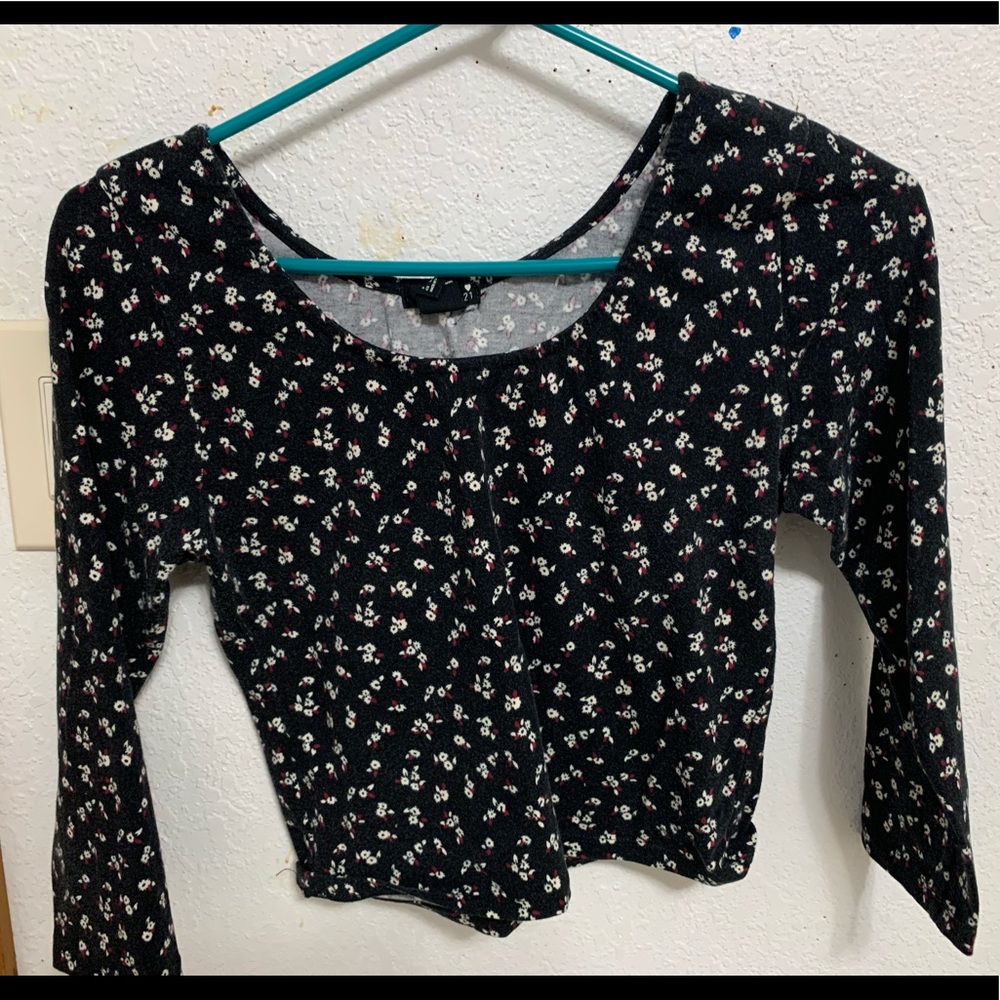 Forever 21 floral crop top